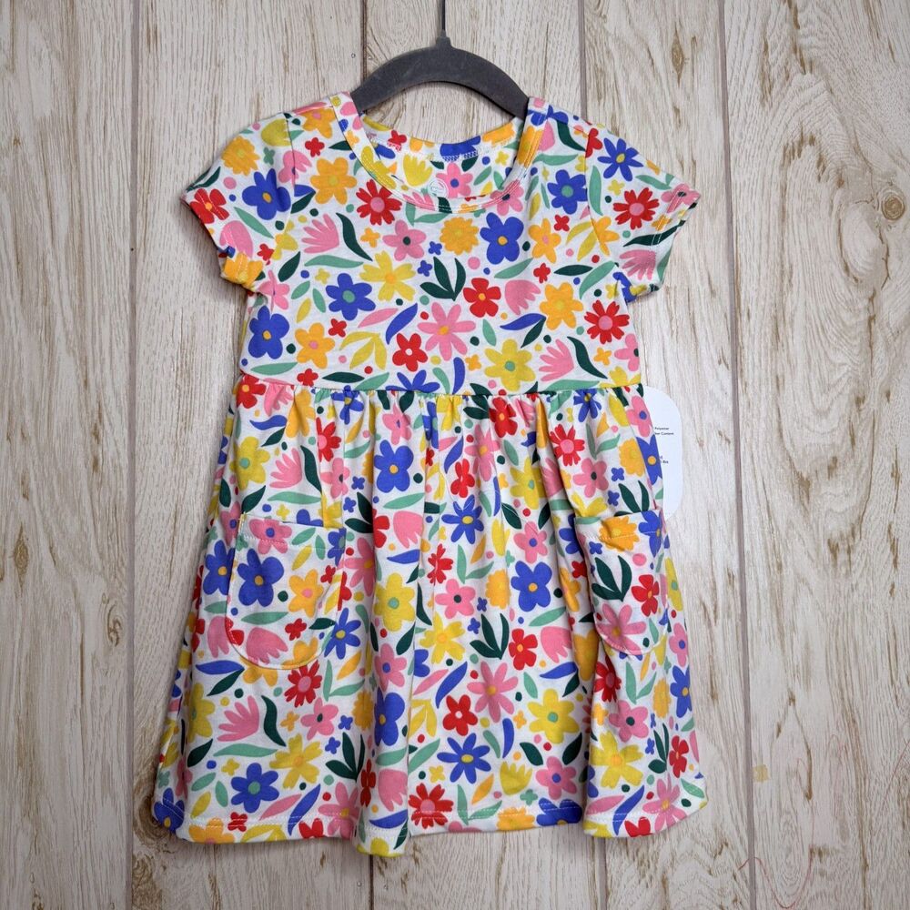 Wonder Nation Girls Play Dress with Short Sleeves